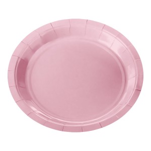 Pratos de Papel 18cm - Rosa Bebê c/8 Make+