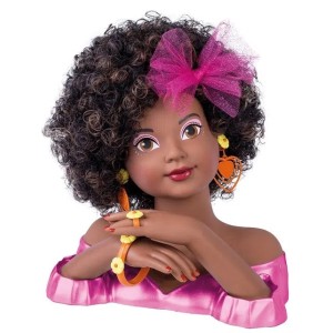 Boneca Charmosa Busto Rainbow Negra 2579 Cotiplas