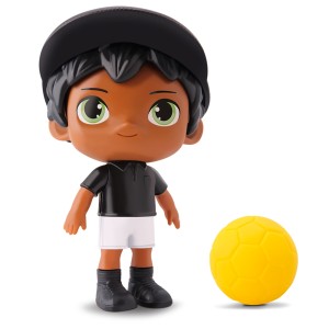 Boneco Max Futebol Preto e Branco Negro 1190 Silmar Brinquedos