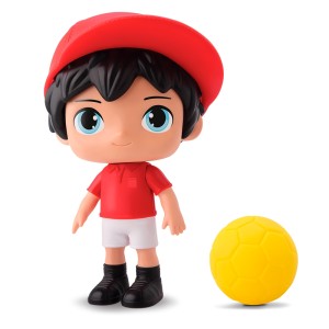 Boneco Max Futebol Vermelho e Branco 1160 Silmar Brinquedos