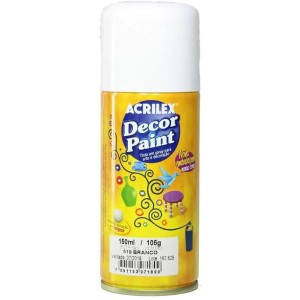 Tinta Spray Decor Paint - Branco 150ml Acrilex