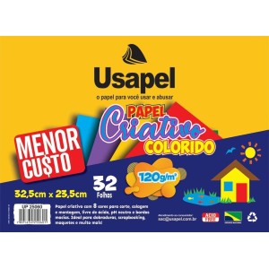 Bloco Criativo Colorido 120g 32fls Usapel