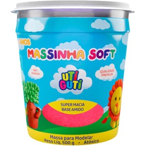 Massa de Modelar 500g - Rosa Escuro Uti Guti