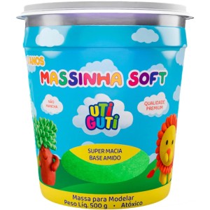 Massa de Modelar 500g - Verde Claro Uti Guti