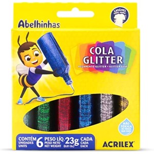 Cola Glitter 6 Cores 23g Acrilex