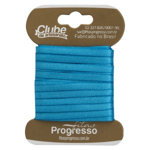 Fita de Cetim n.0 0213 - Azul Turquesa Progresso
