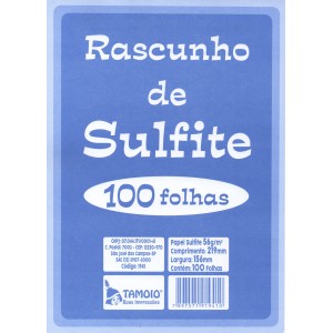Bloco de Rascunho Sulfite Grande 1/18 100 Folhas Tamoio