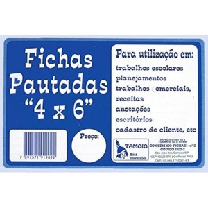 Ficha Pautada 4x6 100 Folhas Tamoio