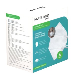 Máscara Descartável PFF-2 c/20 Multilaser