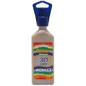 Tinta Dimensional Glitter 3D 35ml - Amarelo 212 Acrilex