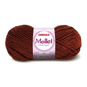 Lã Mollet 40g 0850 - Castanho Circulo