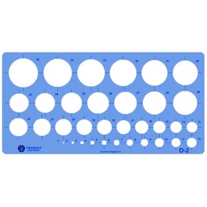 Gabarito Circulógrafo 35 Círculos Mod. D-2 Trident