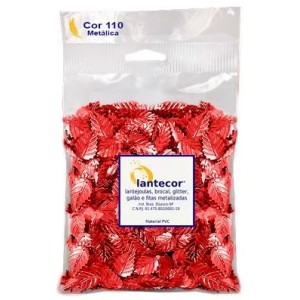 Folha Pequena Metalizada - Vermelha c/1000 Lantecor