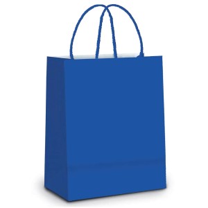 Sacola de Papel Liso P Azul Royal - 21,5cm x 15cm x 8cm Cromus