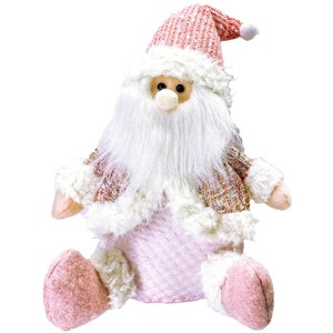 Papai Noel Sentado Cute Rosé 32cm 25507 Magizi