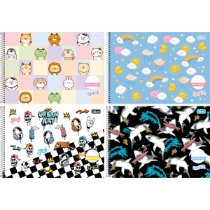 Caderno Meia Pauta Spice 40fls Tilibra