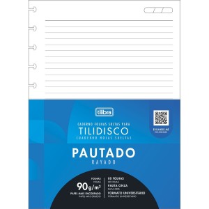 Refil para Caderno Tilidisco Folhas Soltas 80fls Tilibra