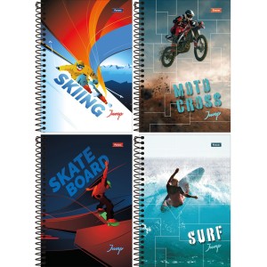 Caderno 1/4 Jump Espiral 80fls Foroni