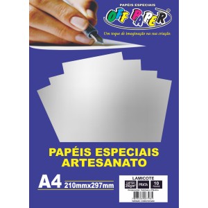 Papel Lamicote A4 Prata 250g 10fls Off Paper