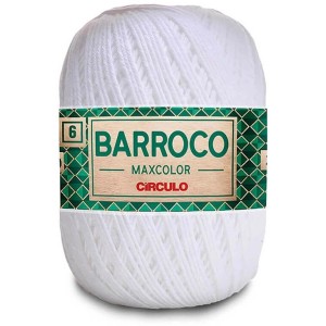 Barbante Barroco MaxColor n.6 400g 8001 - Branco Circulo