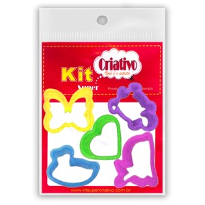 Forminhas para Massa de Modelar c/5 Kit Super Criativo