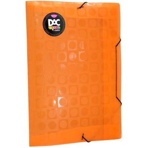 Pasta com Elástico Bubble Laranja Neon 901PP-LR DAC