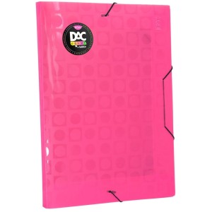 Pasta com Elástico Bubble Rosa Neon 901PP-RS DAC