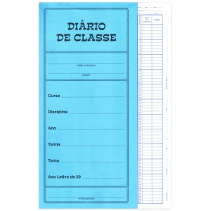 Diário de Classe Mensal Azul Tamoio