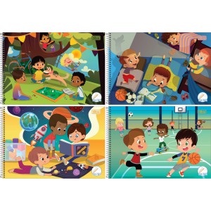 Caderno Meia Pauta Sapeca Masculino 40fls Tilibra