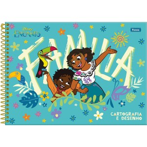 Caderno de Cartografia Encanto Disney 80 Folhas Foroni