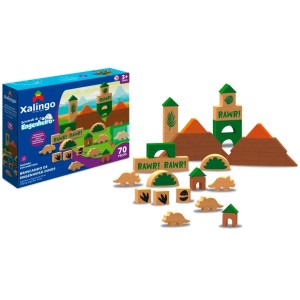 Brincando de Engenheiro - Dinos 70 Peças 1770.9 Xalingo
