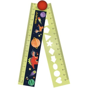 Régua 15/30cm Dobrável Dino Space Leo e Leo