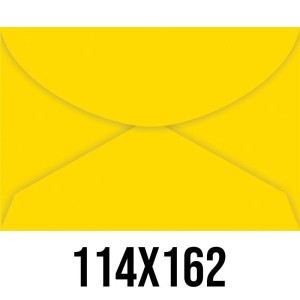 Envelope Colorido 114mm x 162mm - Amarelo c/100 Foroni
