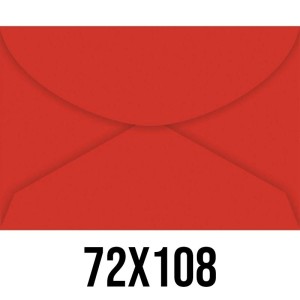 Envelope Colorido 72mm x 108mm - Vermelho c/100 Foroni