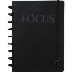 Caderno de Disco Médio Focus Black Pop Disc
