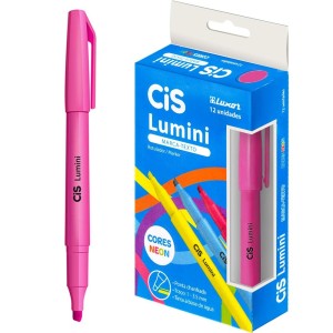 Marca Texto Lumini - Rosa Neon c/12 Cis