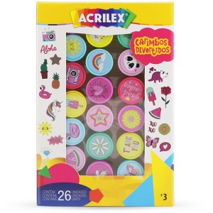 Carimbos Divertidos com 26 Modelos Sortidos Acrilex