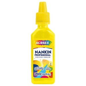 Tinta Nankin 20ml - Amarelo Ouro 505 Acrilex