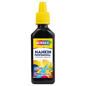 Tinta Nankin 20ml - Preto 520 Acrilex