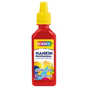 Tinta Nankin 20ml - Vermelho Fogo 507 Acrilex