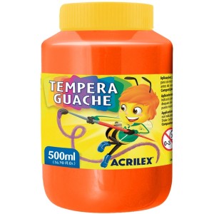 Tempera Guache 500ml - Laranja 517 Acrilex