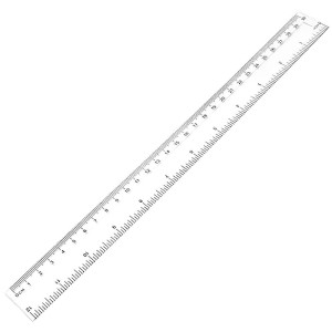 Régua 30cm Transparente Cristal Kit