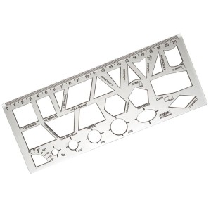 Régua Geométrica Cristal Maxcril