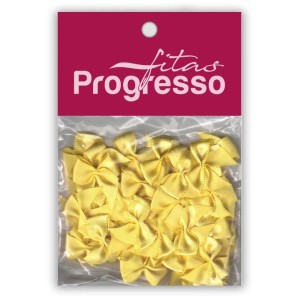 Laço de Cetim 10mm - Amarelo Canário c/50 Progresso