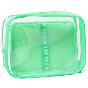 Estojo Box Cristal com Divisória - Verde 4685 DAC