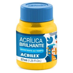 Tinta Acrílica Brilhante 37ml - Amarelo Ouro 505 Acrilex
