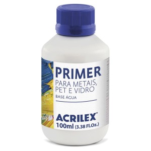 Primer Branco para Metais, PET e Vidro 100ml Acrilex