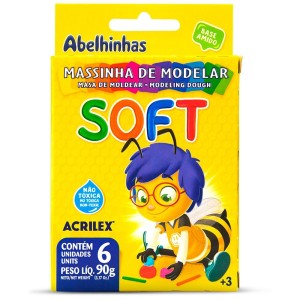 Massa de Modelar 6 Cores Soft Acrilex