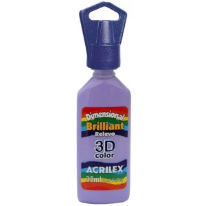 Tinta Dimensional Brilliant 3D 35ml - Lilás 528 Acrilex