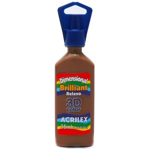 Tinta Dimensional Brilliant 3D 35ml - Marrom 531 Acrilex